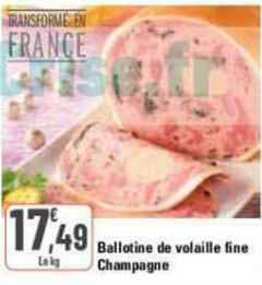 ballotine de volaille fine champagne