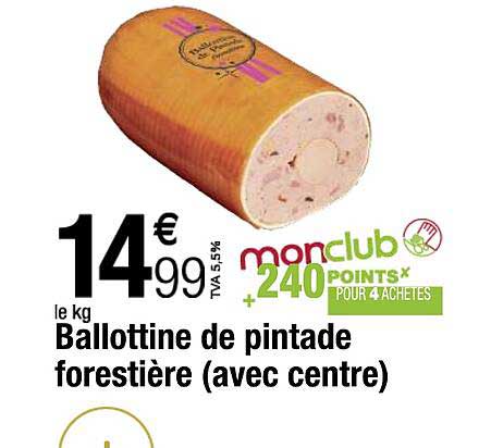 ballottine de pintade forestière (avec centre)