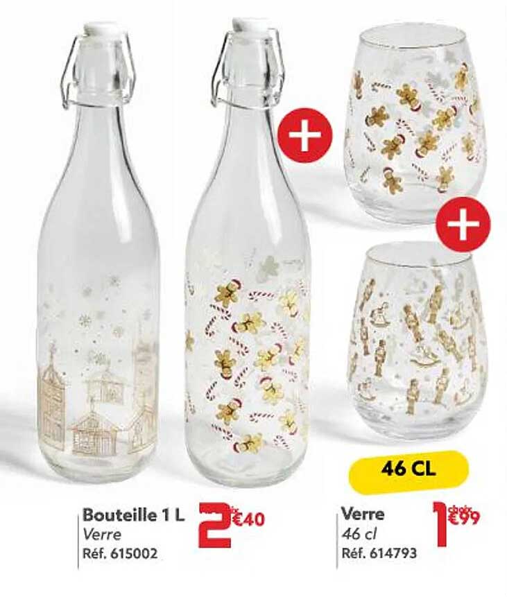 Bouteille 1 L, Verre