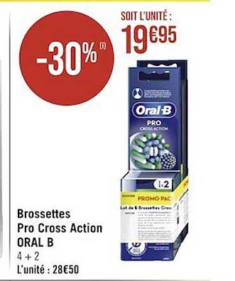 brossettes pro cross action oral b
