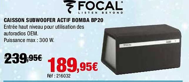 caisson subwoofer actif bomba bp20 focal