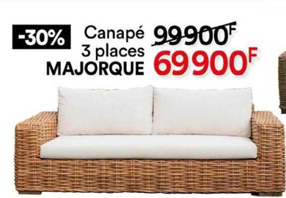 canapé 3 places majorque