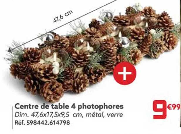 Centre De Table 4 Photophores