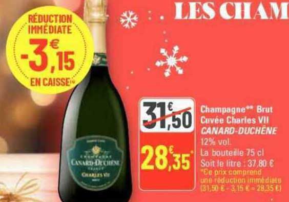 champagne brut cuvée charles VII canard-duchêne