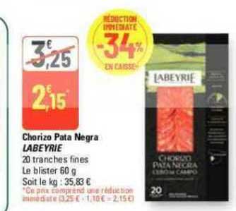 chorizo pata negra labeyrie