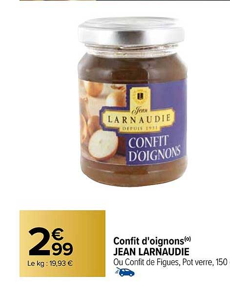 confit d'oignons jean larnaudie
