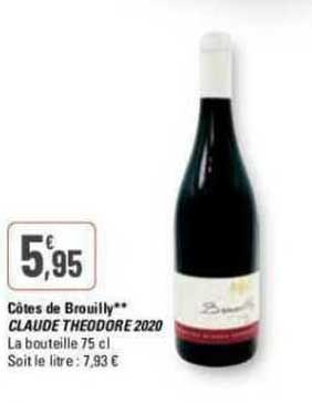 côtes de brouilly claude théodore 2020