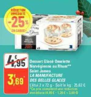 dessert glacé omelette norvégienne au rhum saint james la manufacture des belles glaces