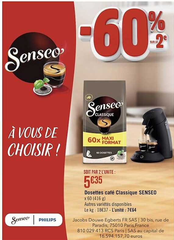 Dosettes Café Classique Senseo