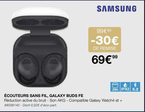écouteurs sans fil, galaxy buds fe