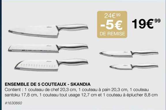 Ensemble De 5 Couteaux - Skandia