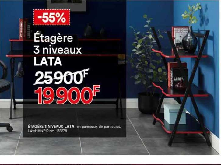 étagère 3 niveaux lata