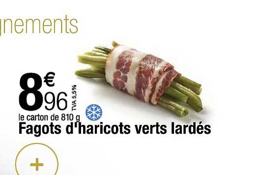 fagots d'haricots verts lardés