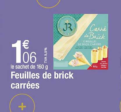 feuilles de brick carrées