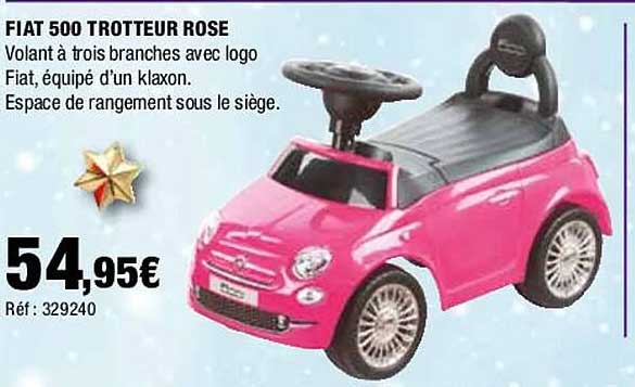 Fiat 500 Trotteur Rose