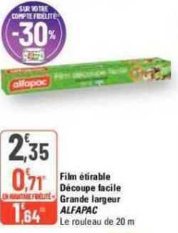 film étirable découpe facile grande largeur alfapac
