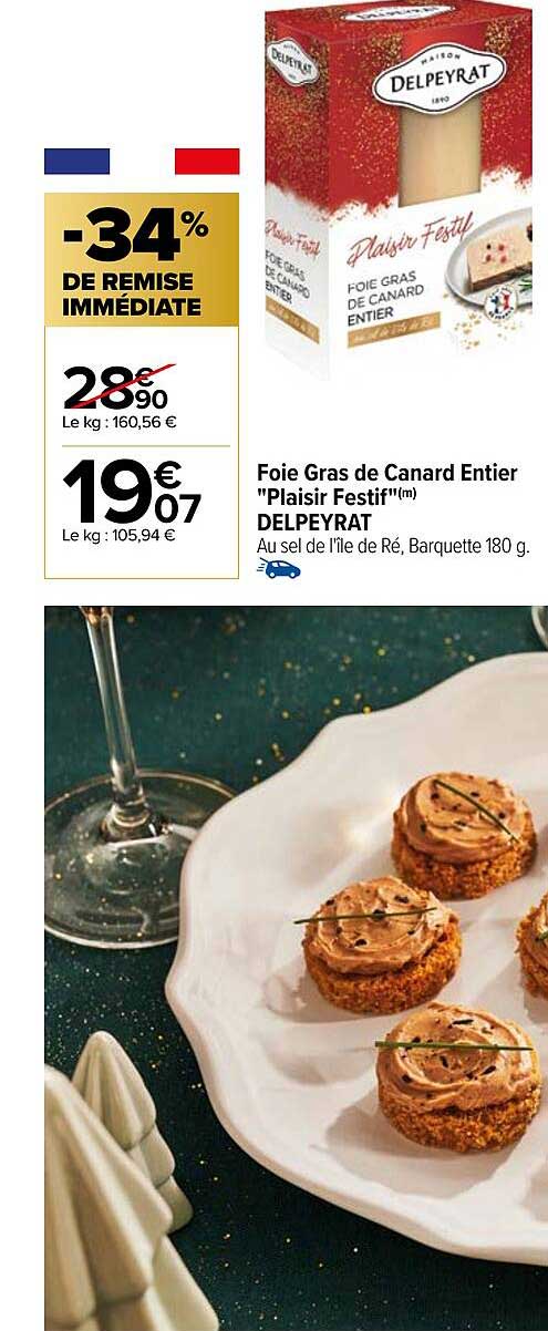 foie gras de canard entier "plaisir festif" delpeyrat