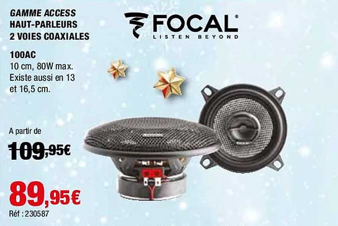 gamme access haut-parleurs 2 voies coaxiales focal