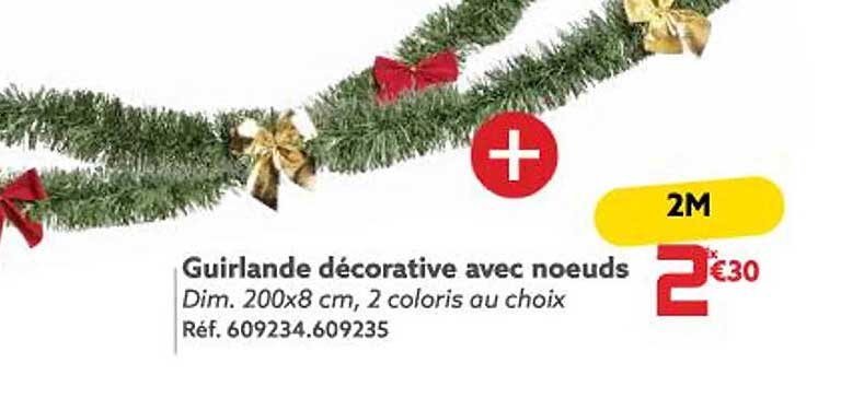 guirlande décorative avec nœuds