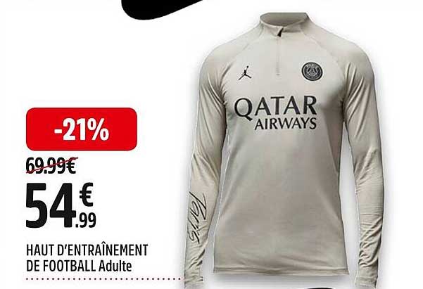 haut d'entraînement de football adulte qatar airways