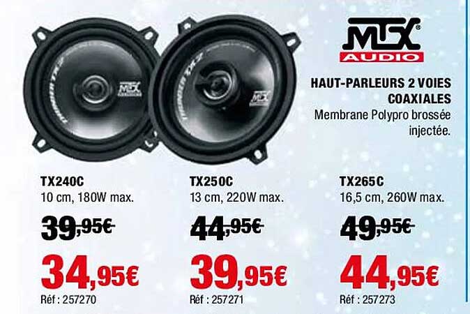 haut-parleurs 2 voies coaxiales mtx audio