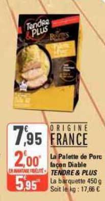 la palette de porc façon diable tendre & plus