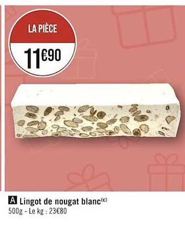 lingot de nougat blanc
