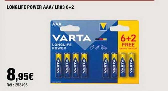 longlife power aaa/lr03 6+2