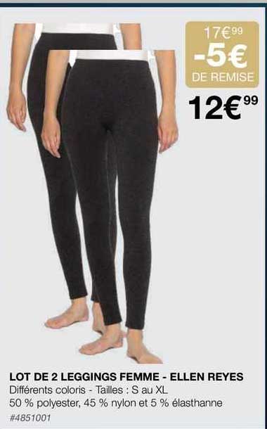 lot de 2 leggings femme - ellen reyes