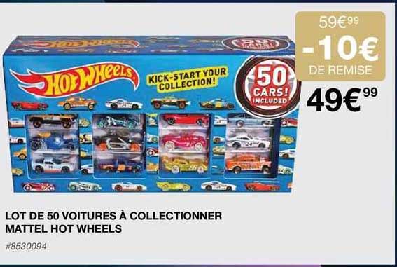 lot de 50 voitures à collectionner mattel hot wheels