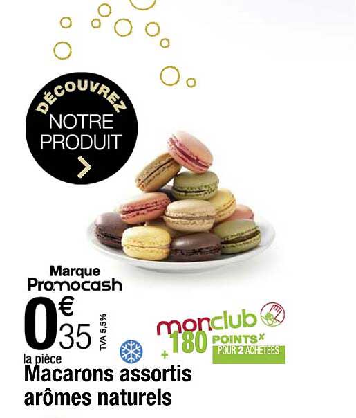 macarons assortis arômes naturels