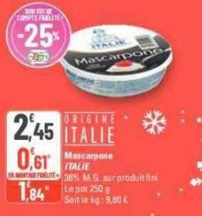 Mascarpone Italie