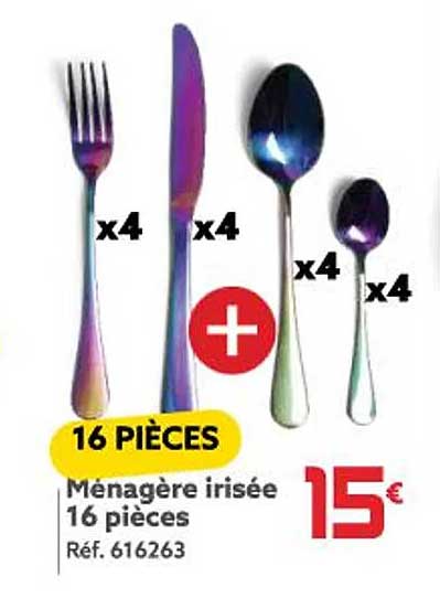 Ménagère Irisée 16 Pièces