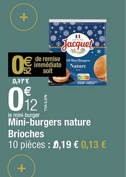 mini-burgers nature brioches