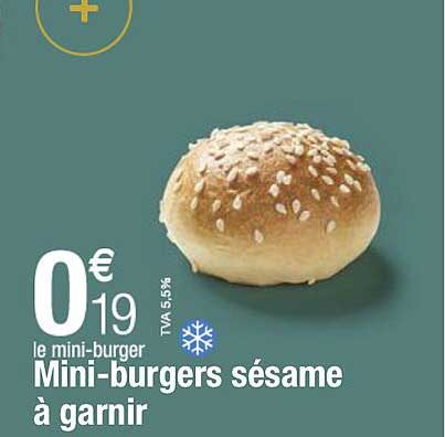mini-burgers sésame à garnir