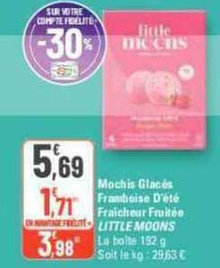 mochis glacés framboise d'été fraîcheur fruitée little moons
