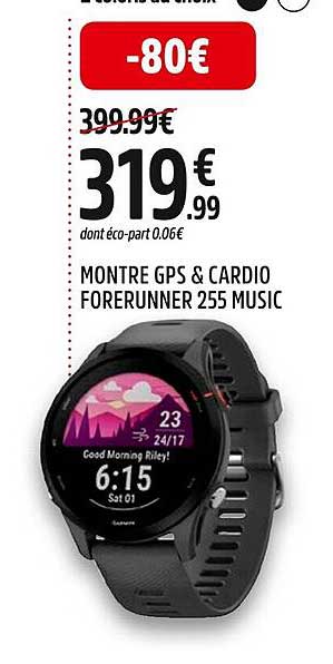 montre gps & cardio forerunner 255 music