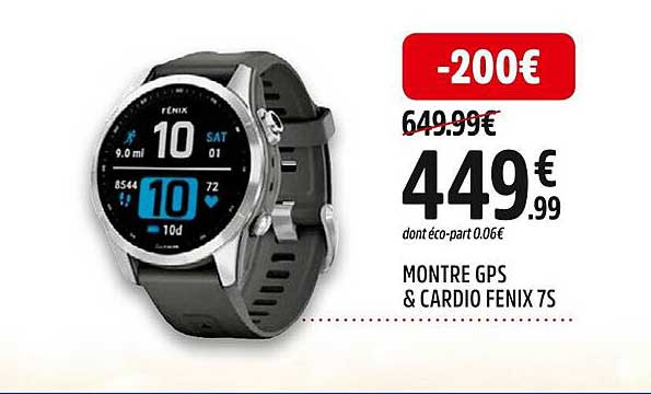 montres gps & cardio fenix 7s