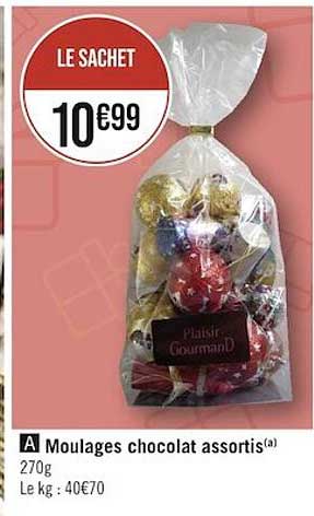 moulages chocolat assortis