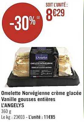 omelette norvégienne crème glacée vanille gousses entières l'angelys