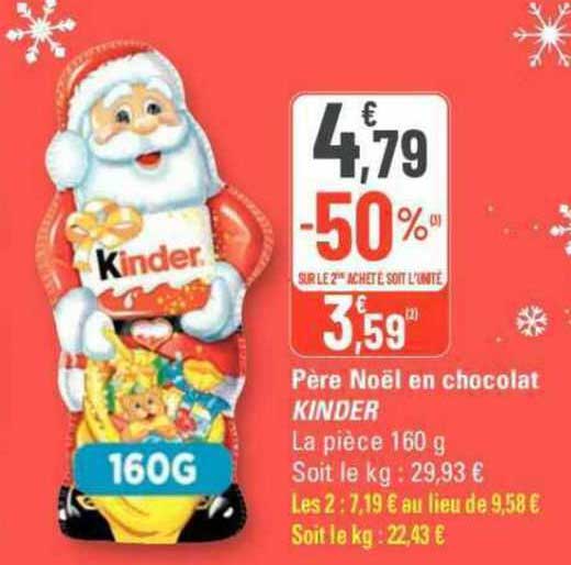 Père Noël En Chocolat Kinder
