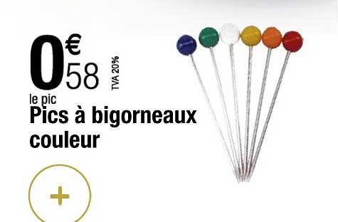 pics à bigorneaux couleur