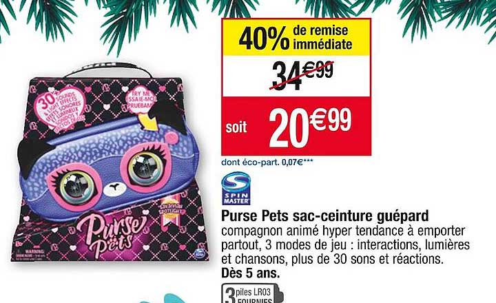 purse pets sac-ceinture guépard spin master