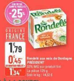 rondelé aux noix de dordogne président