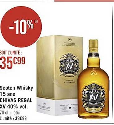scotch whisky 15 ans chivas régal xv 40% vol.