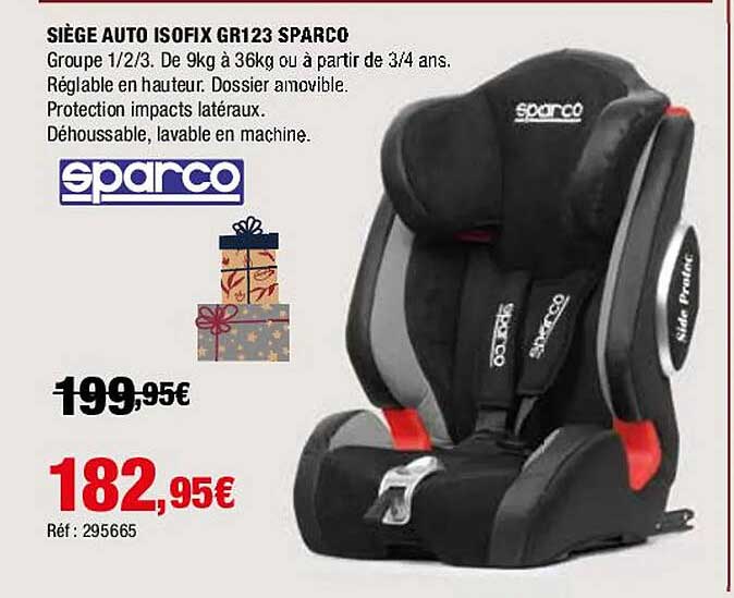 siège auto isofix gr123 sparco