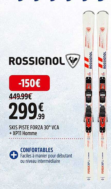 skis piste forza 30° vca + xp11 homme rossignol