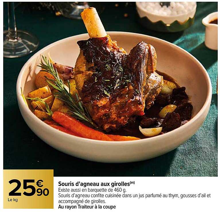 souris d'agneau aux girolles