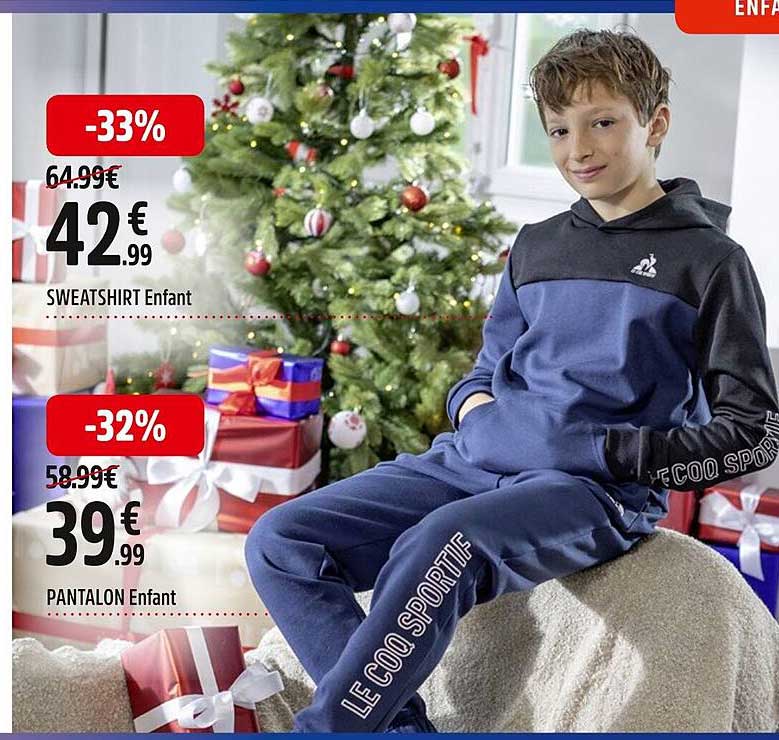 sweatshirt enfant le coq sportif, pantalon enfant le coq sportif