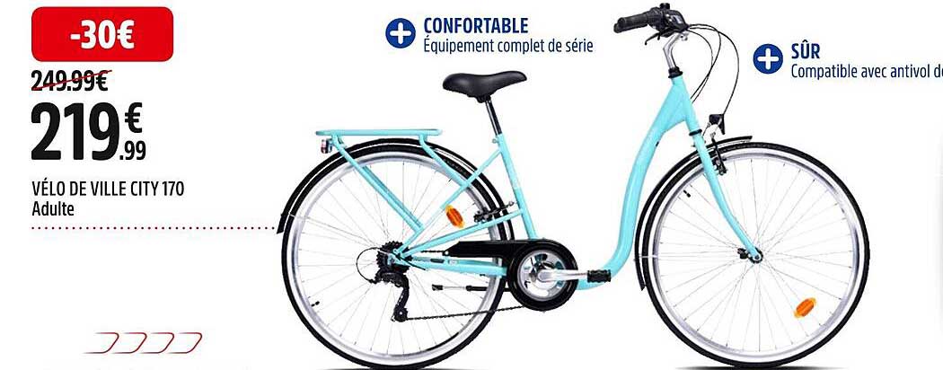 vélo de ville city 170 adulte